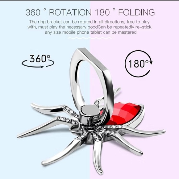Green Spider Phone Ring Holder - Picture 3 of 3